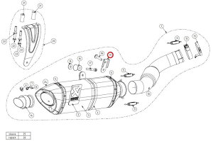 AKRAPOVIC AN|rb` yyAp[czP-X151 bracket SS RSV4 TUONOV4 APRILIA AvA }t[Xe[ }t[