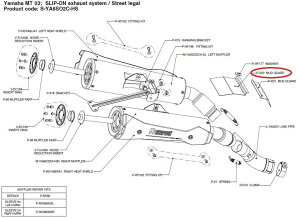 AKRAPOVIC AN|rb` yyAp[czP-X20 mud guard MT-03 660 YAMAHA }n ̑}t[IvVECi }t[