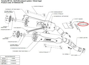 AKRAPOVIC AN|rb` yyAp[czP-X21 mud guard MT-03 660 YAMAHA }n ̑}t[IvVECi }t[