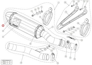 AKRAPOVIC AN|rb` yyAp[czV-EC120 end cap ca ZX-10R ZX-10RR KAWASAKI JTL }t[GhLbv }t[