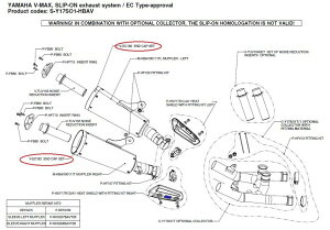 AKRAPOVIC AN|rb` yyAp[czV-EC182 end cap set VMAX YAMAHA }n }t[GhLbv }t[