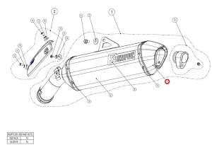 AKRAPOVIC AN|rb` yyAp[czV-EC183 end cap ca R1200GS ADVENTURE BMW }t[GhLbv }t[
