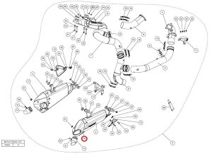 AKRAPOVIC AN|rb` yyAp[czV-EC198 end cap ca 1199PANIGALE R S 899PANIGALE DUCATI hDJeB }t[GhLbv }t[