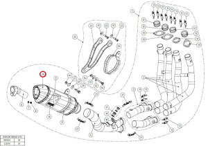 AKRAPOVIC アクラポビッチ 【リペアパーツ】V-EC215 end cap ZX-10R ZX-10RR KAWASAKI カワサキ マフラーエンドキャップ マフラー