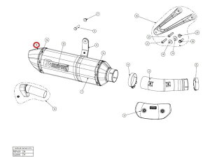 AKRAPOVIC アクラポビッチ 【リペアパーツ】V-EC229 end cap S1000RR BMW マフラーエンドキャップ マフラー