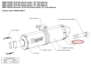 AKRAPOVIC AN|rb` yyAp[czV-EC62 end cap set F650GS F700GS F800GS ADVENTURE BMW }t[GhLbv }t[