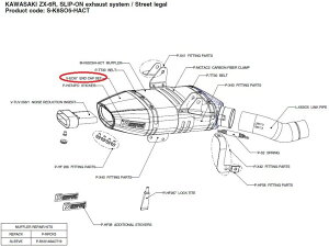 AKRAPOVIC AN|rb` yyAp[czV-EC67 end cap set ZX-6R KAWASAKI JTL }t[GhLbv }t[
