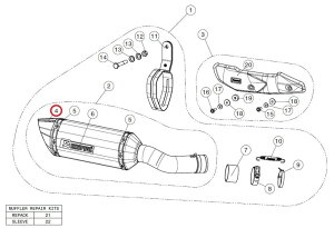 AKRAPOVIC アクラポビッチ 【リペアパーツ】V-EC69 end cap Z900 Z900A2 KAWASAKI カワサキ マフラーエンドキャップ マフラー