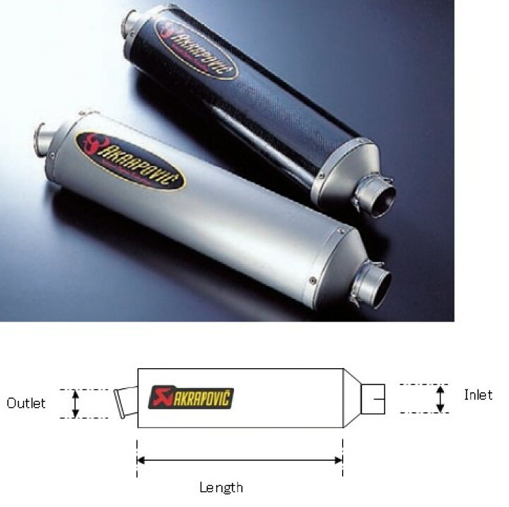 楽天市場】AKRAPOVIC アクラポビッチ リペアサイレンサー(楕円) HONDA 