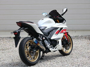 WR’S ダブルアールズ リアエキゾースト スリップオンマフラー S.O.Vショートオーバル YZF-R3 MT-03 YAMAHA ヤマハ マフラー サイレンサータイプ:焼き色チタン