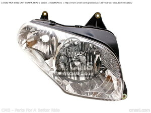 CMS �V�[�G���G�X (33102-MCA-D31) UNIT COMP.R�CHEAD GL1800A GOLDWING 1 EUROPEAN DIRECT SALES FRANCE / CMF 2 3 HONDA �z���_ �w�b�h���C�g ���Η� �d���n