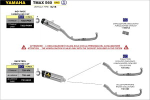 ARROW A[ RACE-TECH XbvI}t[ TMAX 530 560 YAMAHA }n }t[ TCT[ގFA~jE_[N