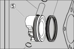 ENDURANCE �G���f�������X 5.PISTON �s�X�g�� (��61) [GROM �O���� �{�A�b�v�L�b�g(ED12100K26A01)�F��C���i] HONDA �z���_ �G���W���p�[�c �G���W��