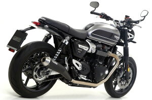ARROW アロー PRO-RACING スリップオンマフラー SPEED TWIN 1200 THRUXTON R RS TRIUMPH トライアンフ マフラー サイレンサー材質:ステンレスダーク