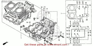 CMS V[GGX (11000-MY5-306) CRANK CASE SET CB500 1994 R / KPH AUSTRIA ENGLAND MPH FRANCE GERMANY 27P 50P ITALY SPAIN SWITZERLAND 1996 T NORTHERN EUROPE PORTUGAL 1997 V 34P 1998 W 1999 X HONDA z_ NNP[X GWp[c