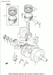 CMS V[GGX (12220-01D02) CRANKSHAFT GS500E 1989 K USA E03 1990 L 1991 M 1992 N 1993 P 1994 R 1995 S 1996 T SUZUKI XYL NNVtg GWp[c GW