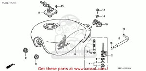 CMS �V�[�G���G�X (17520-KBG-751ZE) SET ILLUST*TYPE1* CB250 1999 X MEXICO / MPH HONDA �z���_ �K�\�����^���N �^���N�֘A �O��