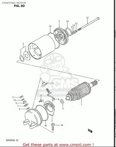 CMS �V�[�G���G�X MOTOR ASSY�CSTARTING GS550ES GS550ESE GS550EF GS550ESF GS550ESG 83-86 D-G USA E03 SUZUKI �X�Y�L �X�^�[�^�[���[�^�[ �d���n