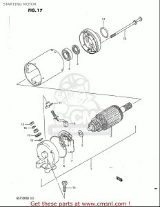 CMS �V�[�G���G�X MOTOR ASSY�CSTARTING GS1100S 1983 D USA E03 SUZUKI �X�Y�L �X�^�[�^�[���[�^�[ �d���n
