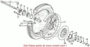 CMS V[GGX (44701405771) RIM FRONT WHEEL CB750K7 FOUR AUSTRALIA CANADA ENGLAND EUROPEAN DIRECT SALES FRANCE GENERAL EXPORT KPH MPH GERMANY USA CB750K8 CB750P7 MELBOURNE TYPE 5 6 7 CB750P7II HONDA z_ ̑zC[IvV