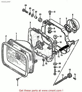CMS �V�[�G���G�X (35100-49331-999) HEADLAMP ASSEMBLY GS1000 1982 Z USA E03 GS1100S 1983 D GS750A SUZUKI �X�Y�L �w�b�h���C�g ���Η� �d���n