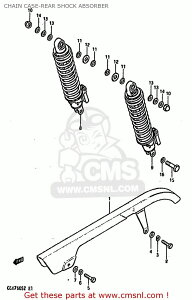 CMS �V�[�G���G�X (62103-49320) SHOCK ABSORBER�C REAR RH GS1000 1982 Z USA E03 SUZUKI �X�Y�L ���A�T�X�y���V���� �T�X�y���V���� �����