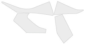 Eazi-Grip C[W[Obv ^NK[htB Tank Paint Protection Kits 250 EXC-F 350 450 500 KTM veNVtBEیtB O