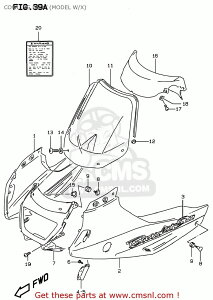 CMS �V�[�G���G�X COWLING ASSY�CSIDE�CL GSF600S BANDIT 1996 T USA E03 1997 V 1998 W 1999 X SUZUKI �X�Y�L �A�b�p�[�J�E���E�t�����g�J�E�� �J�E���֘A �O��