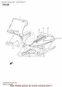 CMS �V�[�G���G�X COWL�CUNDER RH GS500F 2007 K7 USA E03 2008 K8 2009 K9 SUZUKI �X�Y�L �T�C�h�J�E���E�T�C�h�J�o�[ �J�E���֘A �O��