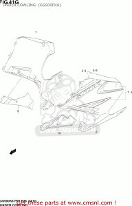 CMS �V�[�G���G�X 68130-0BE20-LR5(68130-0BE20-LR5) GS500F 2004 K4 USA E03 2005 K5 2006 K6 SUZUKI �X�Y�L �A���_�[�J�E�� �J�E���֘A �O��