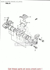 CMS �V�[�G���G�X (69100-01D04-999) CALIPER ASSEMBLY�CREAR GS500E 1989 K USA E03 1990 L 1991 M 1992 N 1993 P 1994 R 1995 S 1996 T SUZUKI �X�Y�L �L�����p�[ �u���[�L