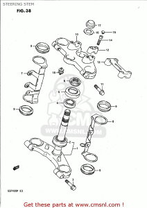 CMS �V�[�G���G�X (5141010DB0) STEM�CSTEERING GSF400 BANDIT 1991 M USA E03 1992 N CALIFORNIA E33 1993 P SUZUKI �X�Y�L �g���v���c���[�E�X�e���E�A���_�[�u���P�b�g �n���h��