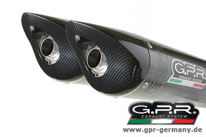 GPR W[s[A[ TIBURON CARBON LOOK (DUCATI HYPERMOTARD 1100-1100 EVO 2007-12 SLIP ON DOUBLE MUFFLER EXHAUST) XbvI}t[ HYPERMOTARD1100EVO 1100 S 07-12 DUCATI hDJeB }t[