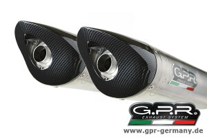 GPR W[s[A[ TIBURON TITAN (DUCATI HYPERMOTARD 1100-1100 EVO 2007-12 SLIP ON DOUBLE MUFFLER EXHAUST) XbvI}t[ HYPERMOTARD1100EVO 1100 S 07-12 DUCATI hDJeB }t[
