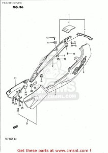 CMS V[GGX (47100-11D00-019) COVER ASSEMBLYCFRAMECRIGHT GSF400 BANDIT 1991 M USA E03 1992 N CALIFORNIA E33 1993 P SUZUKI XYL V[gJEEe[JE JE֘A O