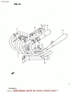 CMS V[GGX (14301-49400-H01) MUFFLER ASSEMBLY GS1100G 1982 Z USA E03 1983 D SUZUKI XYL tGL][Xg}t[ }t[