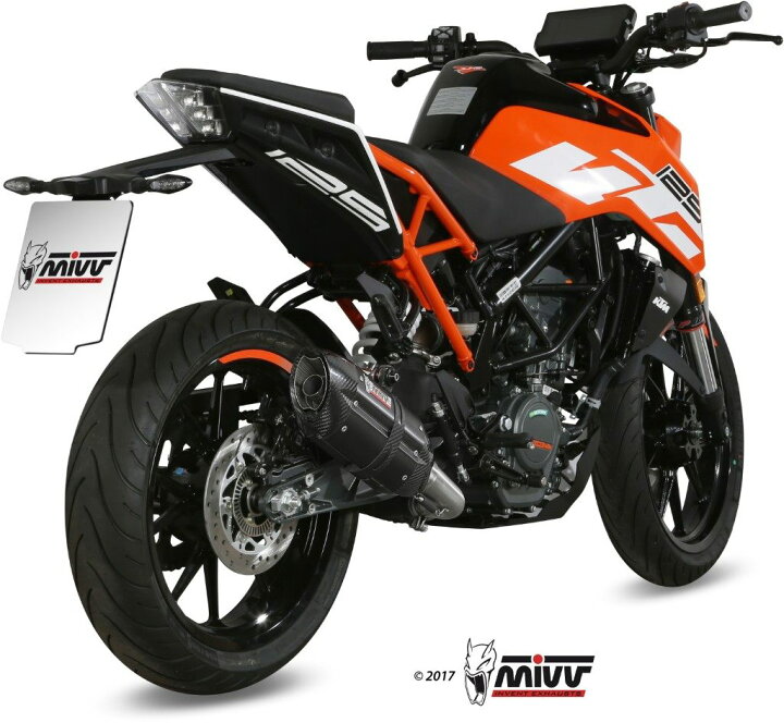楽天市場】MIVV ミヴ SUONO BLACK スリップオンマフラー 125DUKE 