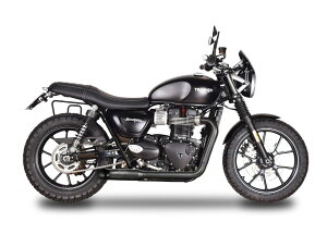 SPARK EXHAUST Xp[N }t[ HOT ROAD tGL][Xg}t[ 2{o StreetTwin Bonneville T120 TRIUMPH gCAt ގFXeX - ubNV[Y