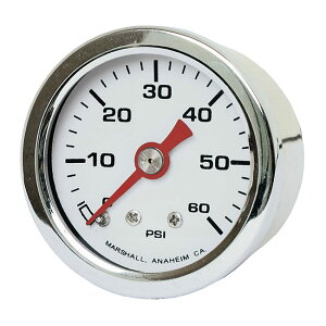 MARSHALL �}�[�V���� �����Q�[�W 0-60PSI�yOIL PRESSURE GAUGE 0-60 PSI�z �����v ��p�֘A �G���W�� COLOR�FWHITE DIAL RED POINTER