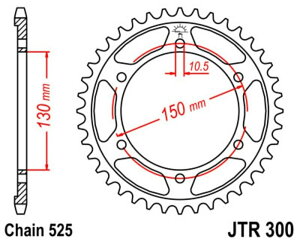 JT SPROCKETS JT�X�v���P�b�g Steel Standard Rear Sprocket 300 - 525 XL 600 V TRANSALP 650 700 ABS XRV AFRICA TWIN FZ8 N S TDM 900 TRX 850 HONDA �z���_ YAMAHA ���}�n �h���u���X�v���P�b�g�E���A�X�v���P�b�g �쓮�n
