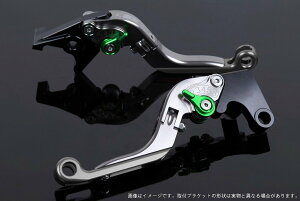 SPEEDRA スピードラ アジャストレバー 可倒延長式 ADV150 ADV160 PCX125 PCX160 HONDA ホンダ ブレーキレバー ハンドル周辺パーツ ハンドル レバー本体カラー:チタン / アジャスターカラー:グリーン /