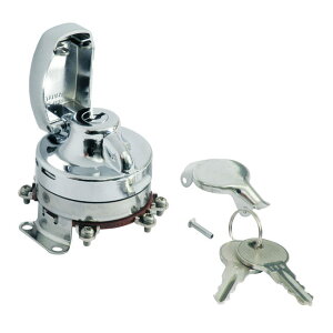 MCS GV[GX COjbVXCb` dC XeXyIGNITION SWITCH ELECTRONIC STAINLESSz 73-95 FL FX FXWGNU WITH DUAL FUEL TANKS HARLEY-DAVIDSON n[[_rbh\ XCb` XCb`En[lX
