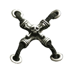 MCS エムシーエス SKULL サイドレースベストエクステンダー【SKULL SIDE LACE VEST EXTENDER】 その他グッズ バイク関連グッズ