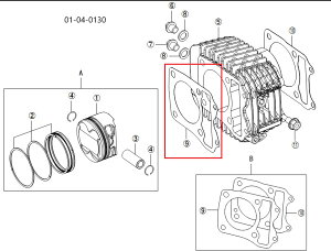 SP���� SP�^�P�K�� �V�����_�[�w�b�h�K�X�P�b�g CT125 GROM MSX125 MSX25SF �����L�[ 125 HONDA �z���_ �G���W���K�X�P�b�g �G���W���p�[�c �G���W��