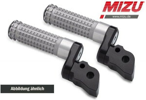 MiZU �~�Y Flex Race passenger�fs footpeg�Cincluding ABE�CBlack/Silver K1200GT R1100GS R1150GS R1150RT R1200GS Adventure R1200RT BMW �^���f���X�e�b�v�E�^���f���u���P�b�g �X�e�b�v �����