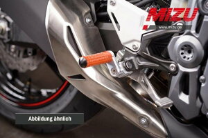 MiZU �~�Y Flex Race driver�fs footpeg�Cincluding ABE�CSilver/Orange DAYTONA600 DAYTONA650 DAYTONA900 SPRINT RS ST TIGER 955 TROPHY900 TRIUMPH �g���C�A���t �t�b�g�y�O �X�e�b�v �����