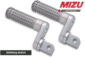 MiZU �~�Y Flex Race passenger�fs footpeg�Cincluding ABE�CSilver/Silver GSX-R125 GSX-S125 SUZUKI �X�Y�L �^���f���X�e�b�v�E�^���f���u���P�b�g �X�e�b�v �����