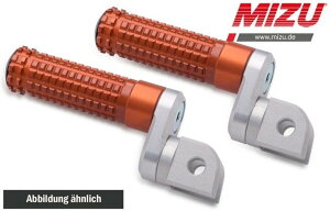 MiZU �~�Y Flex Race passenger�fs footpeg�Cincluding ABE�CSilver/Orange DAYTONA600 DAYTONA650 DAYTONA955i SPEED FOUR SPRINT RS ST TRIUMPH �g���C�A���t �^���f���X�e�b�v�E�^���f���u���P�b�g �X�e�b�v �����