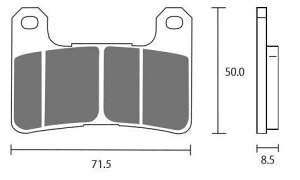 ZCOO �W�N�[ �u���[�L�p�b�h �Z���~�b�N�V���^�[�h Z1000 ���� �j���W��1000 Z1000SX ZX-10R GSX-R1000 GSX-R600 GSX-R750 GSX1300R �n���u�T�� Z900RS KAWASAKI �J���T�L SUZUKI �X�Y�L �u���[�L