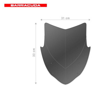 BARRACUDA �o���N�[�_ WINDSHIELD AEROSPORT R 1200R BMW �X�N���[�� �O��